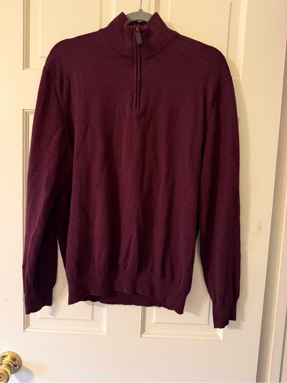 Jos. A. Bank Men's Quarter-Zip Sweater in Burgundy